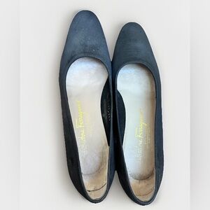 Salvatore Ferragamo Black and White Leather Shoes